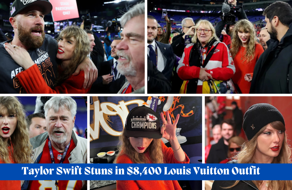 Taylor Swift Stuns in $8,400 Louis Vuitton Outfit at AFC Championship – A Fashion and Football Crossover!